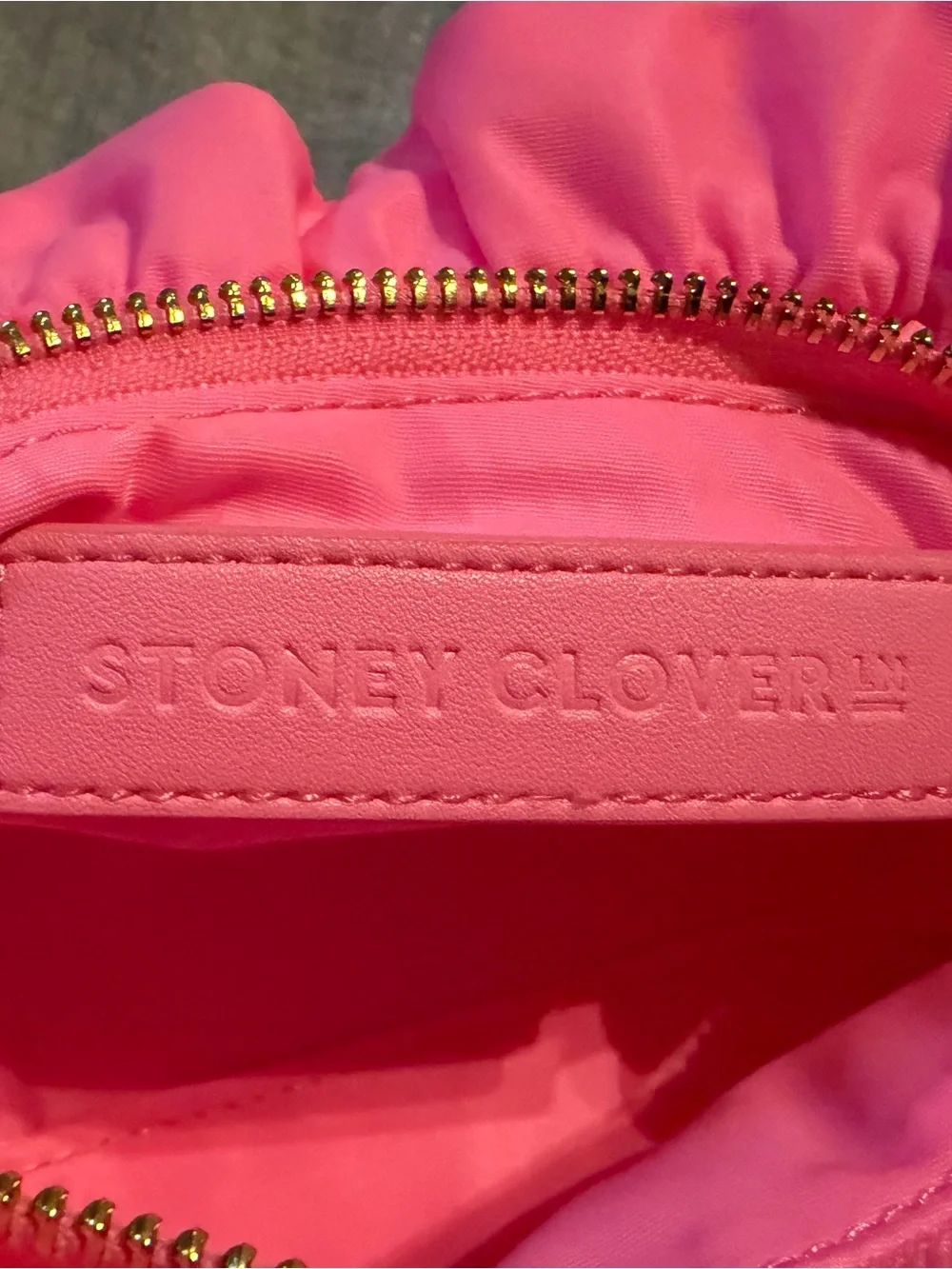 Stoney Clover Lane Bow Pouch in Bubblegum/ Sky